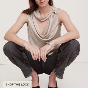 NWT BANANA REPUBLIC Draped Sleeveless Cowl Neck Blouse